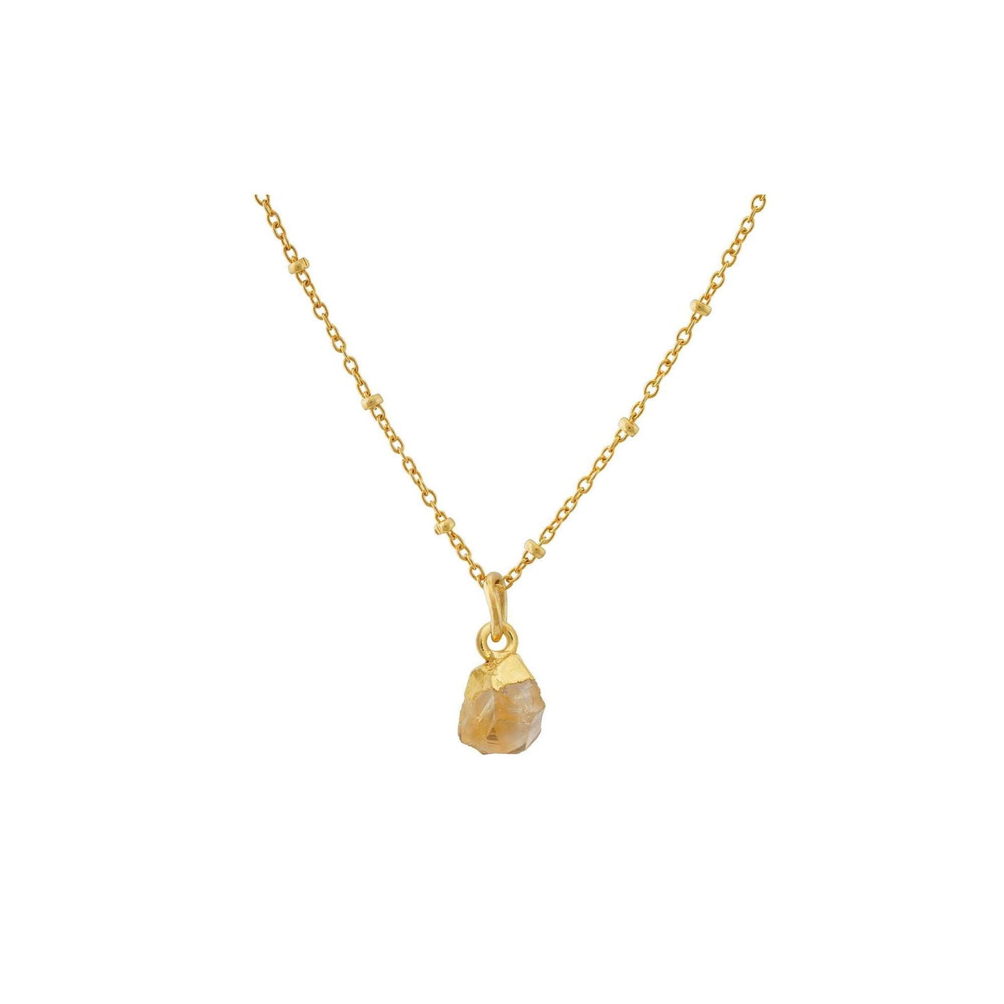 Handmade Citrine Pendant in its Natural form Gold Plated - Shopgalaxy