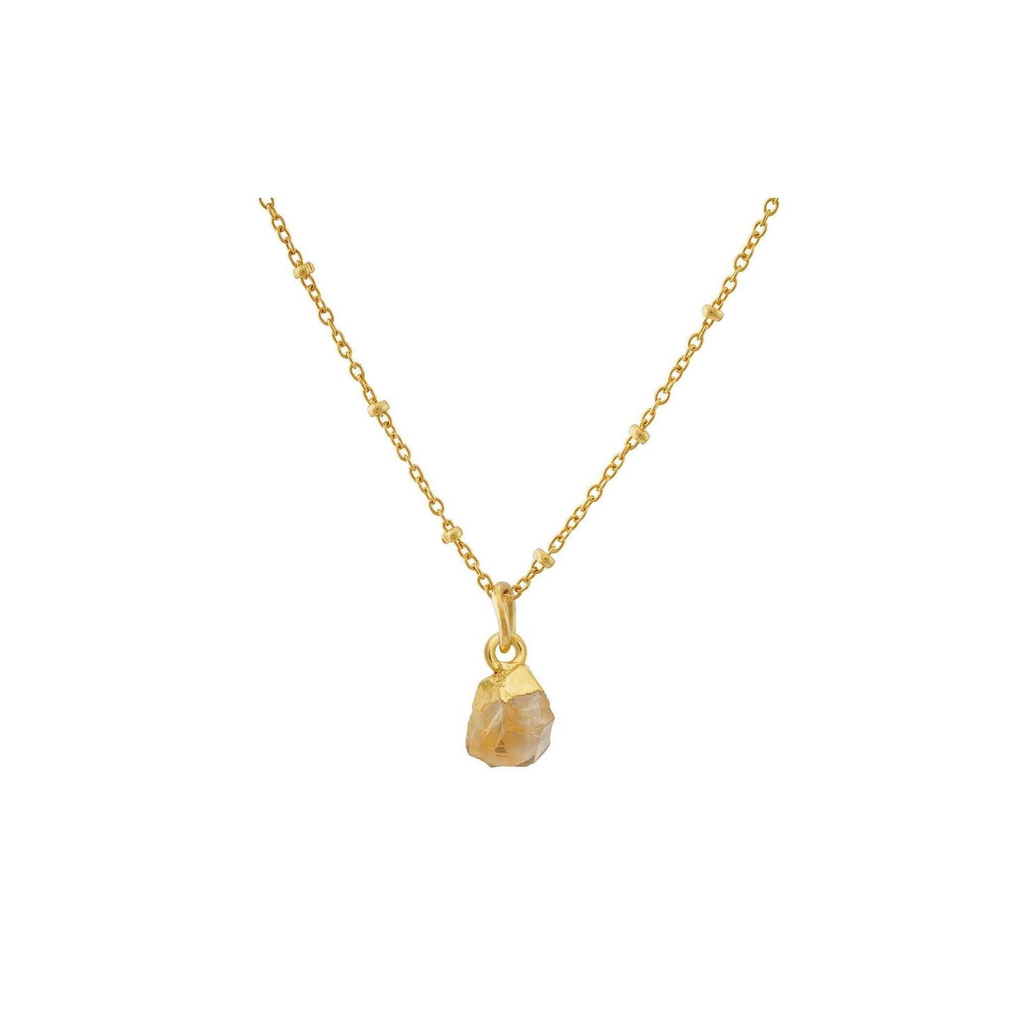 Handmade Citrine Pendant in its Natural form Gold Plated - Shopgalaxy.ch
