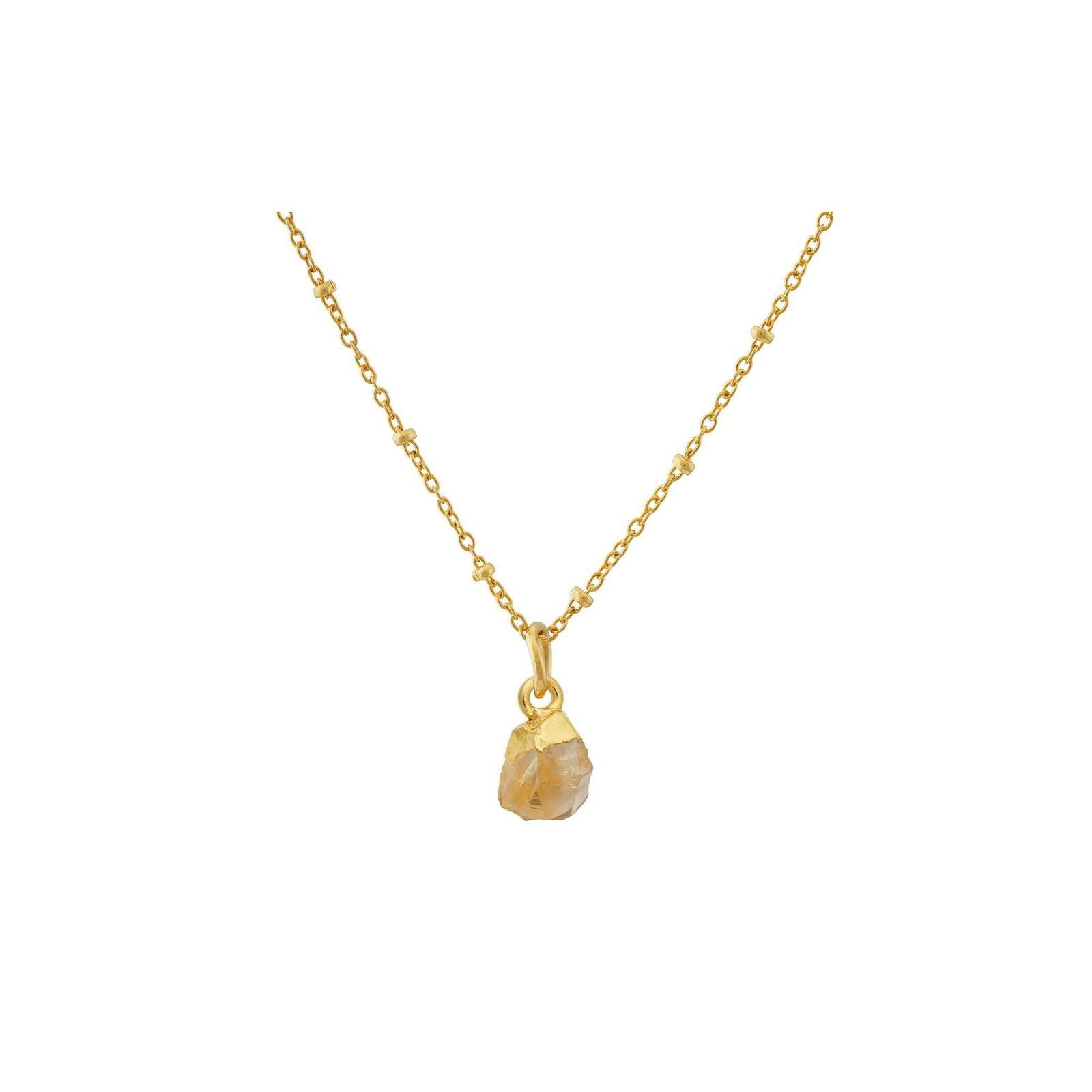 Handmade Citrine Pendant in its Natural form Gold Plated - Shopgalaxy.ch