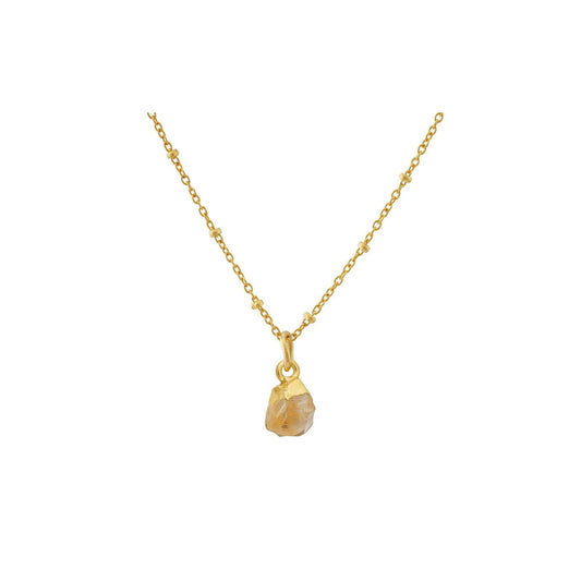Handmade Citrine Pendant in its Natural form Gold Plated - Shopgalaxy.ch