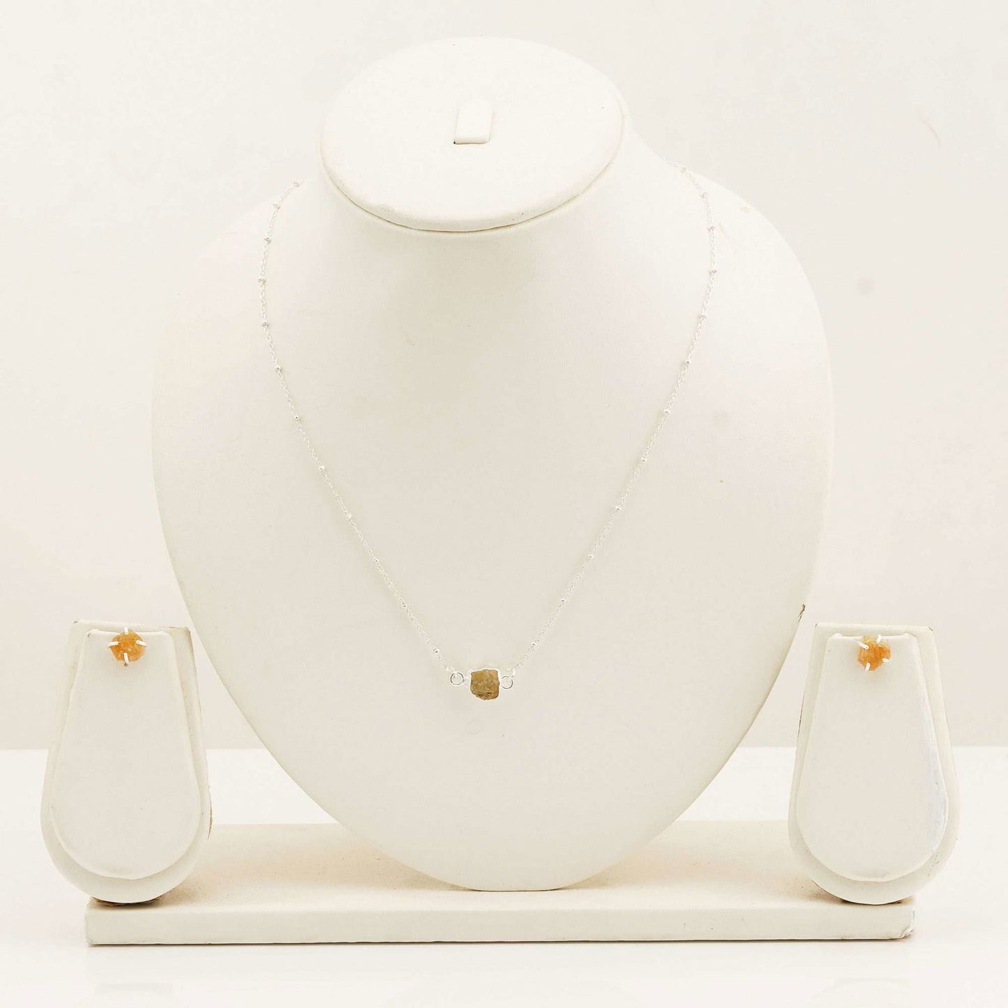 Handmade Citrine Set in its Natural form in Silver 925 - Shopgalaxy