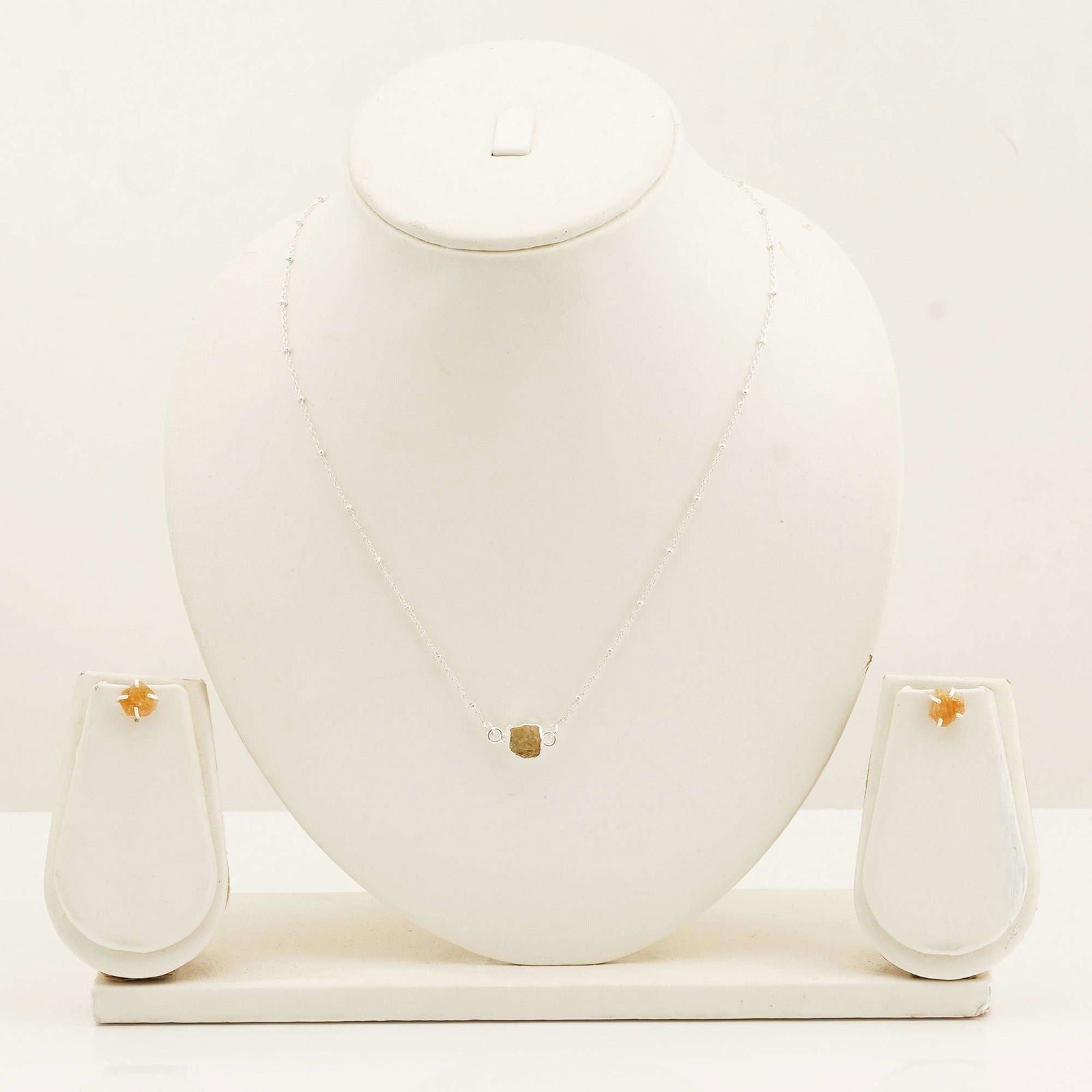 Handmade Citrine Set in its Natural form in Silver 925 - Shopgalaxy