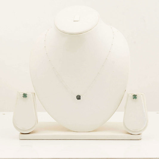 Handmade Emerald Set in its Natural form in Silver 925 - Shopgalaxy.ch