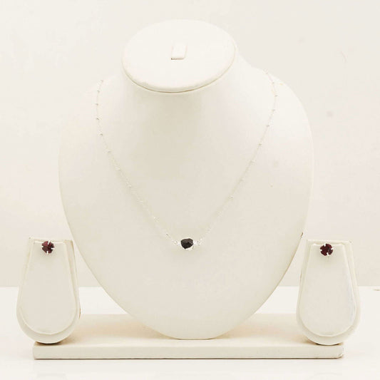 Handmade Garnet Set in its Natural form in Silver 925 - Shopgalaxy.ch