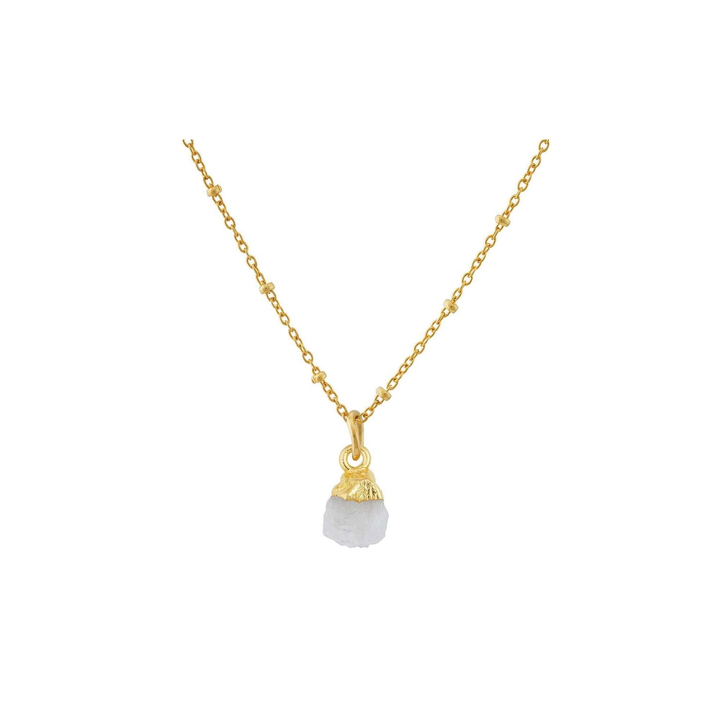 Handmade Moonstone Pendant in its Natural form Gold Plated - Shopgalaxy