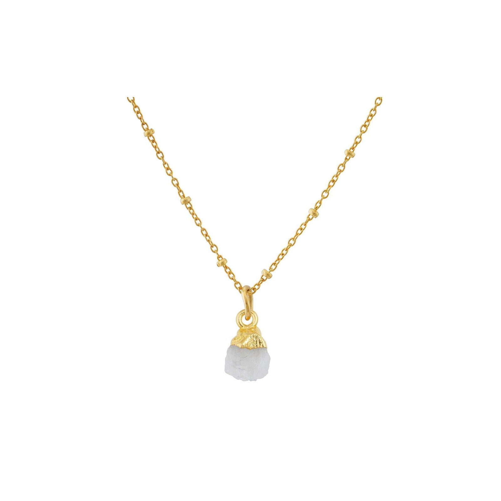 Handmade Moonstone Pendant in its Natural form Gold Plated - Shopgalaxy