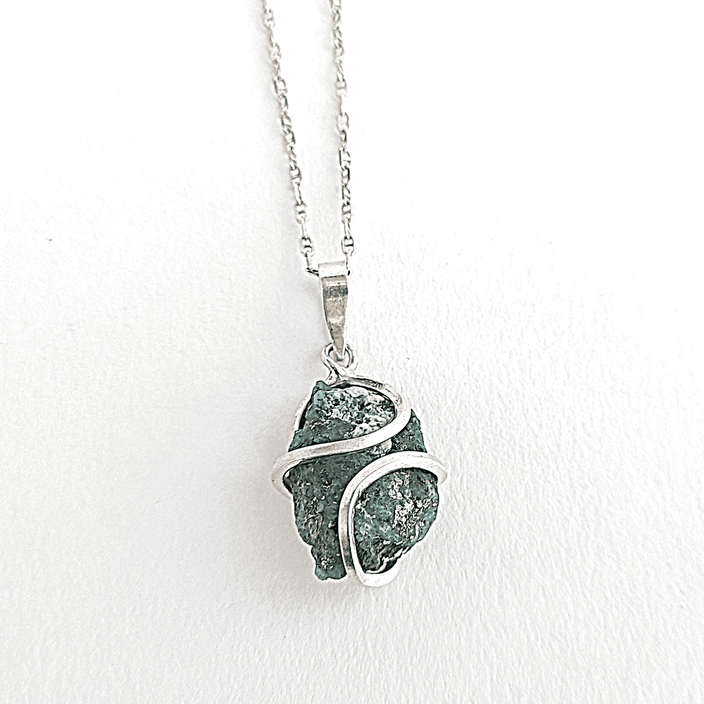 Handmade Pendant of Emerald in its Natural form in Italian Silver - Shopgalaxy