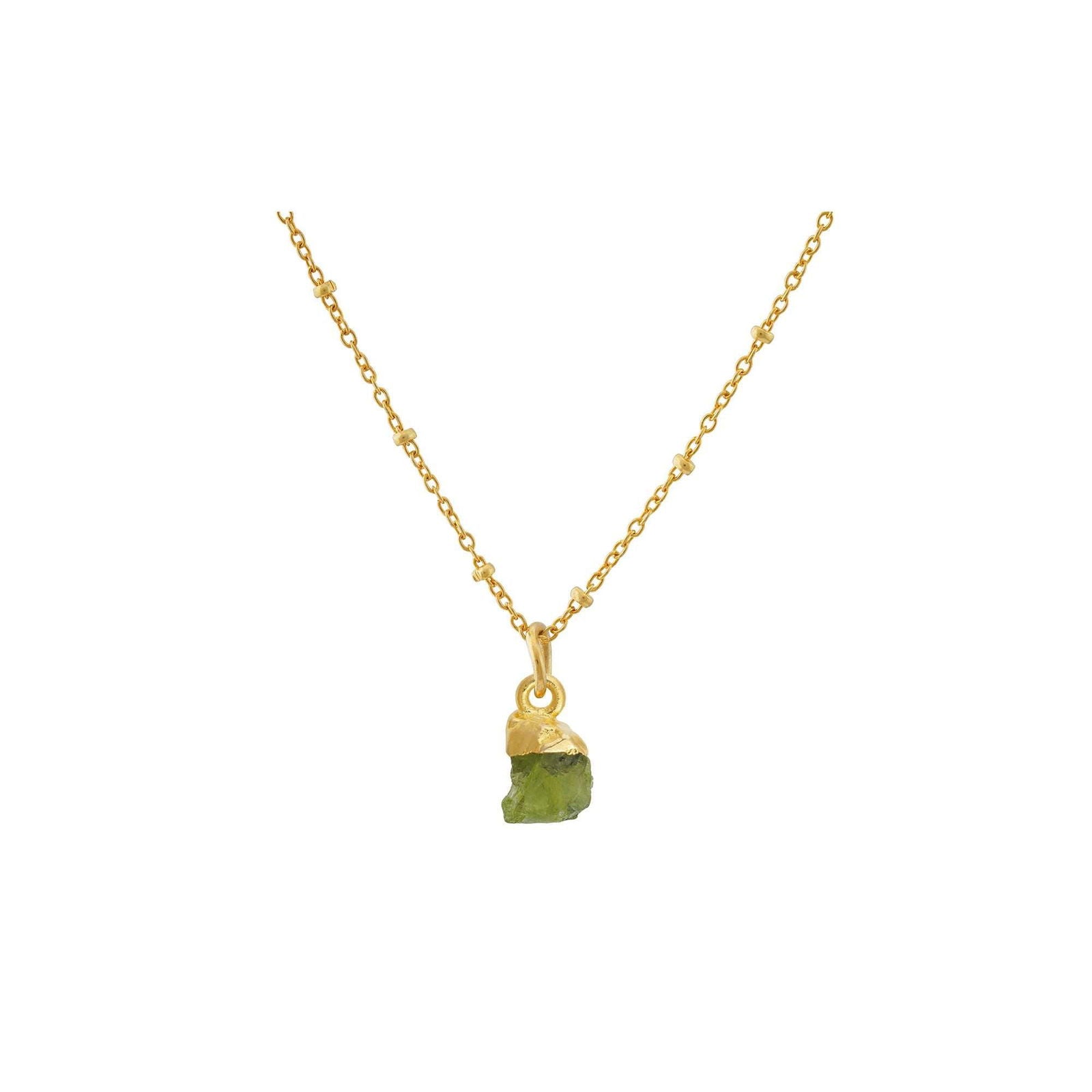 Handmade Peridot Pendant in its Natural form Gold Plated - Shopgalaxy