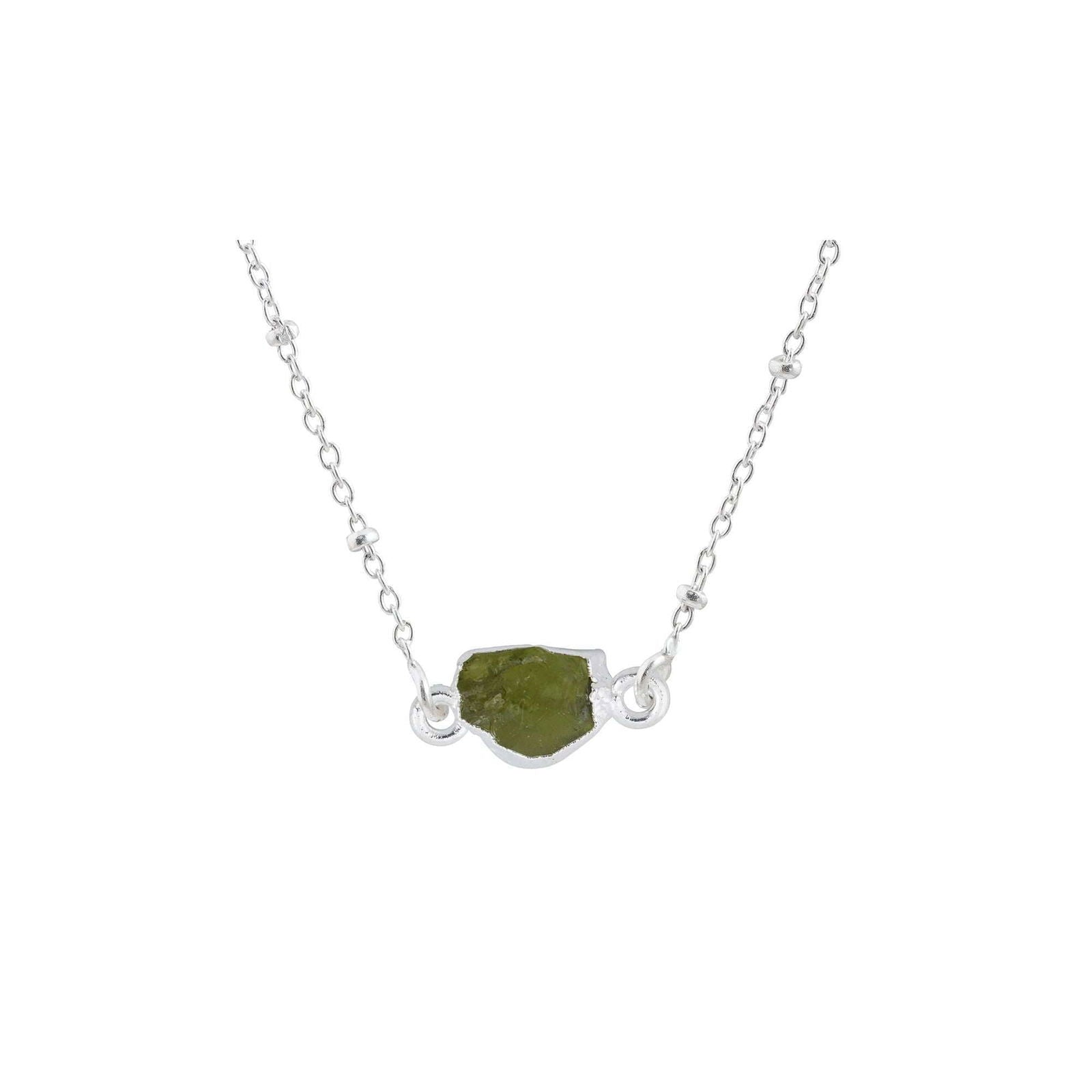 Handmade Peridot Pendant in its Natural form in Silver 925 - Shopgalaxy.ch