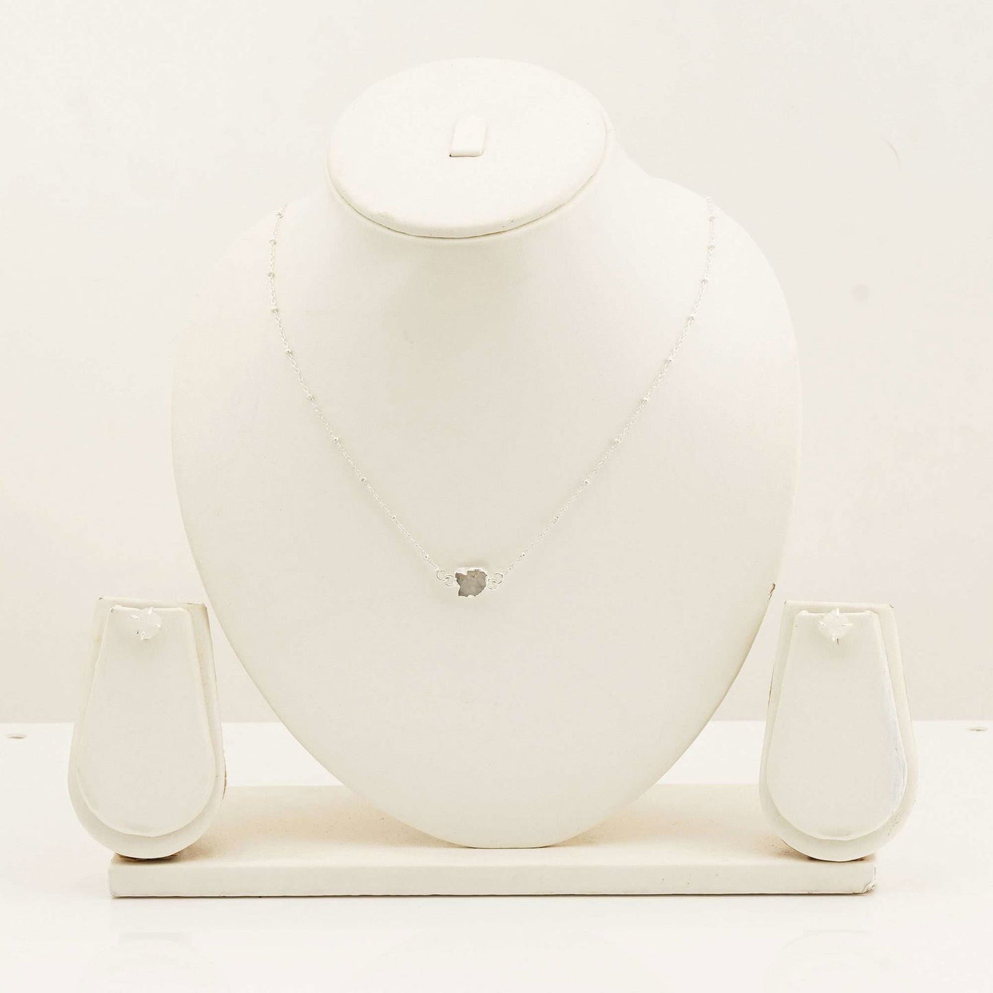 Handmade Rainbow Moonstone Set in its Natural form in Silver 925 - Shopgalaxy