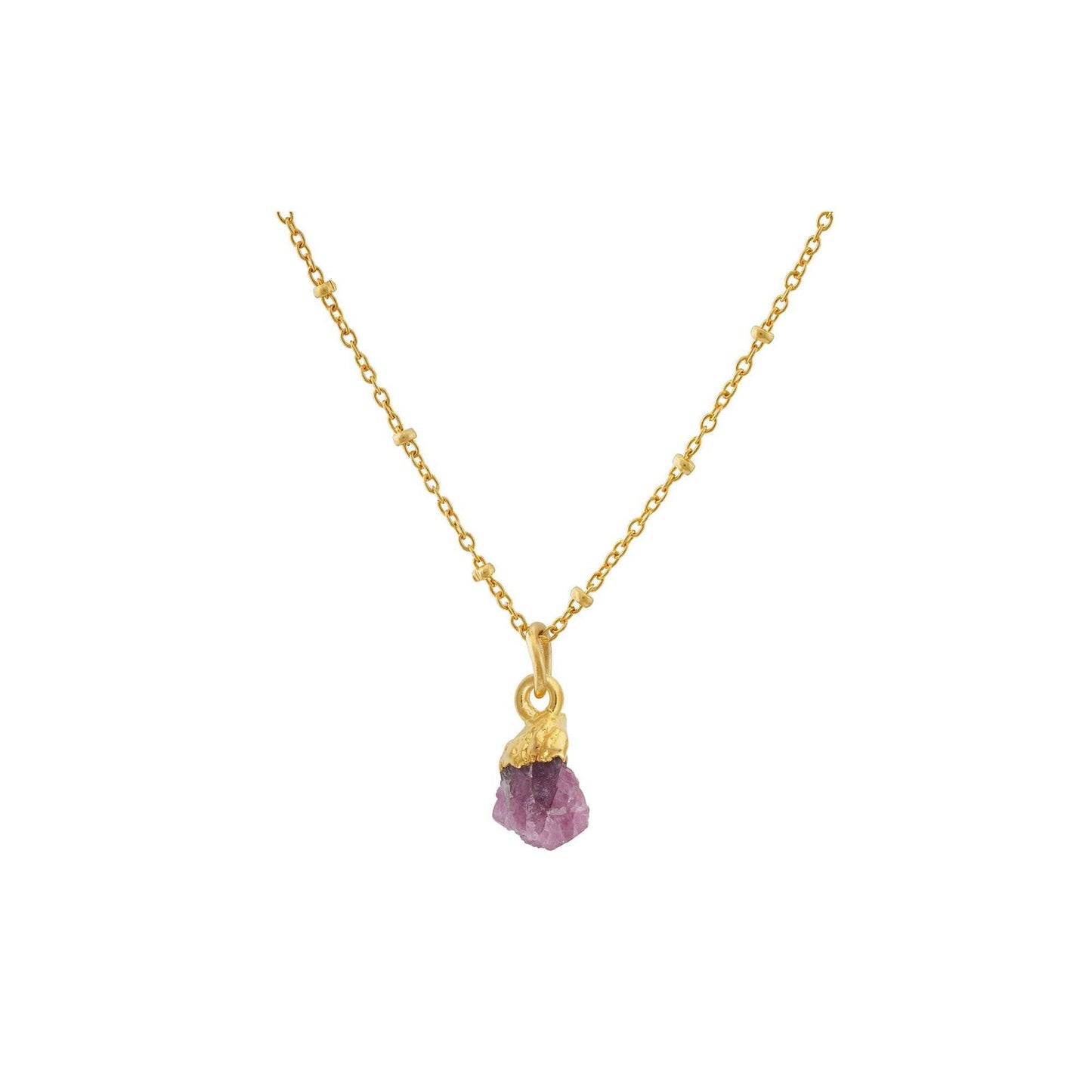 Handmade Rose Quartz Pendant in its Natural form Gold Plated - Shopgalaxy