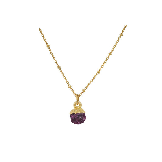 Handmade Ruby Pendant in its Natural form Gold Plated - Shopgalaxy