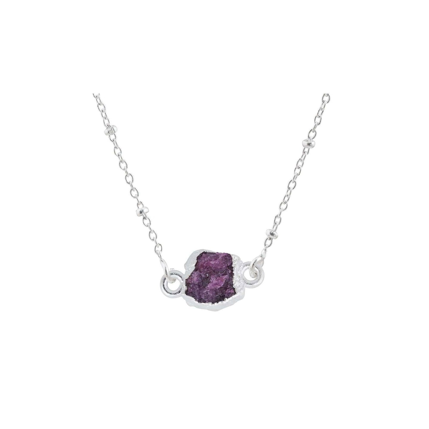 Handmade Ruby Pendant in its Natural form in Silver 925 - Shopgalaxy