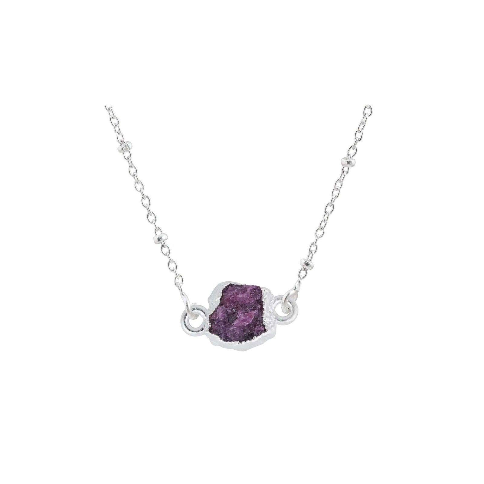 Handmade Ruby Pendant in its Natural form in Silver 925 - Shopgalaxy