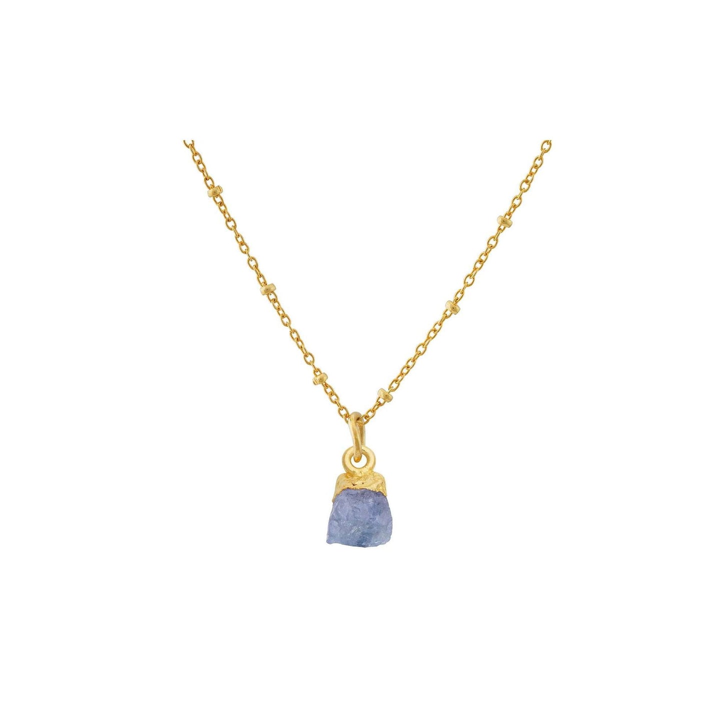 Handmade Tanzanite Pendant in its Natural form Gold Plated - Shopgalaxy