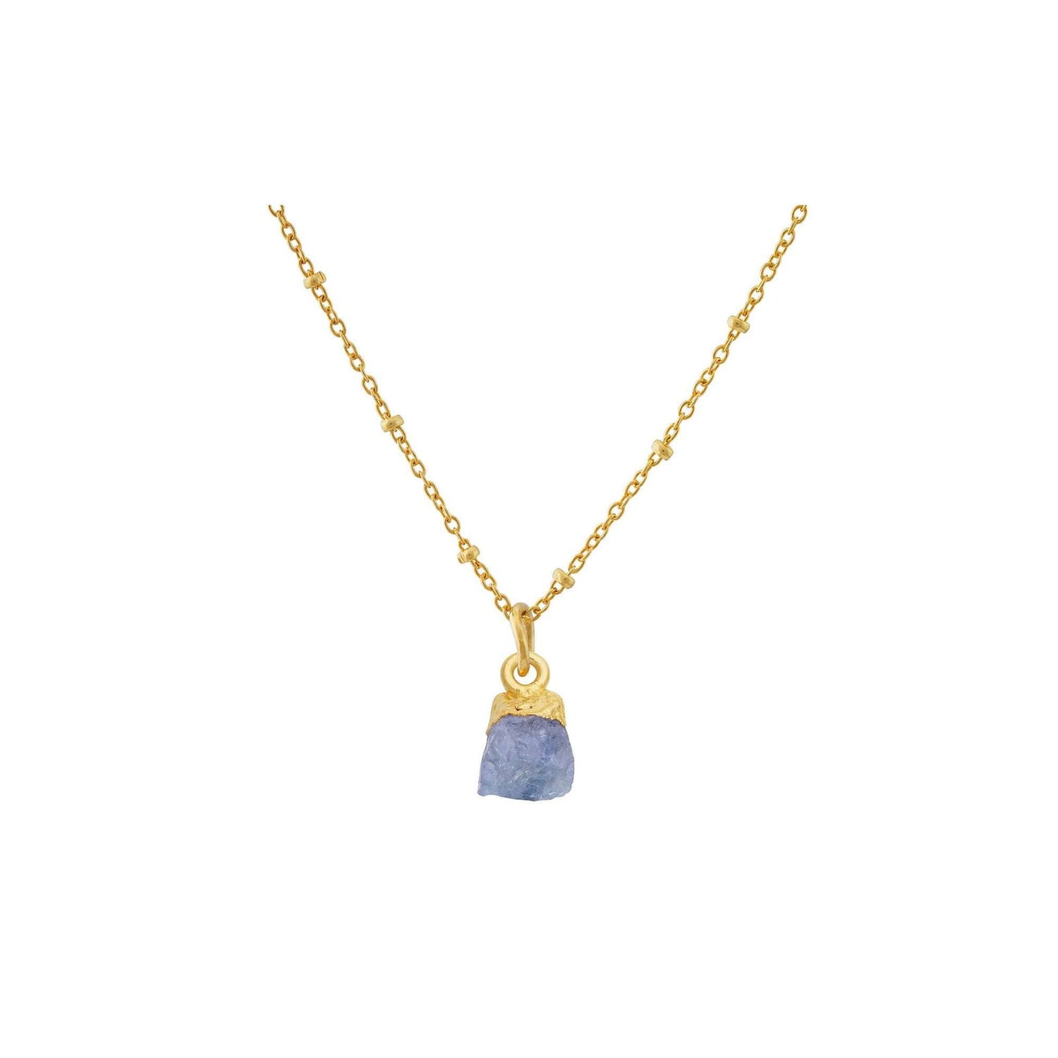 Handmade Tanzanite Pendant in its Natural form Gold Plated - Shopgalaxy