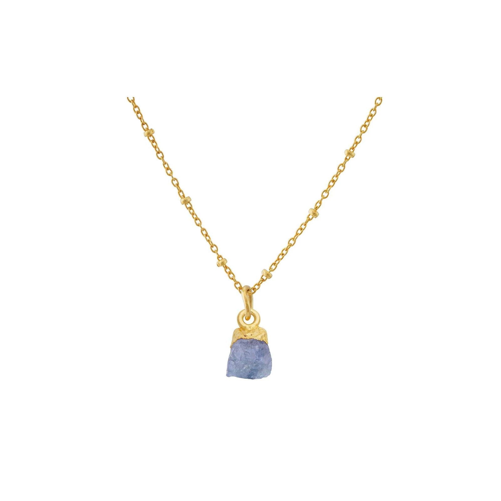 Handmade Tanzanite Pendant in its Natural form Gold Plated - Shopgalaxy