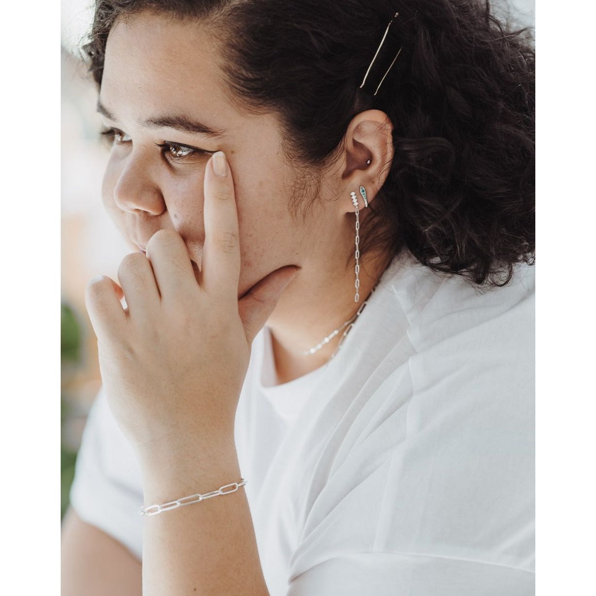 IRENE HOOPS 1CM - Shopgalaxy.ch