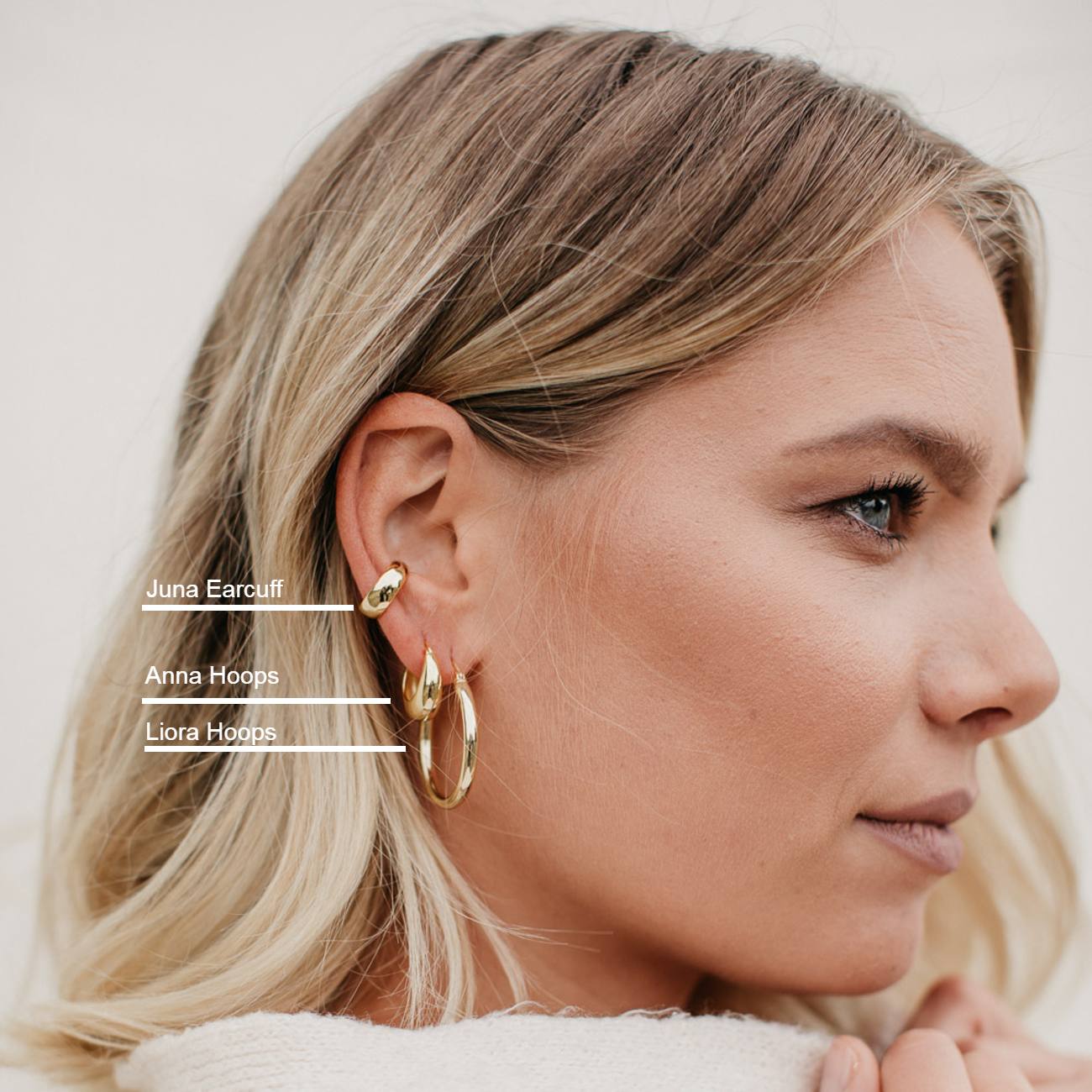 LIORA HOOPS 3CM - Shopgalaxy.ch