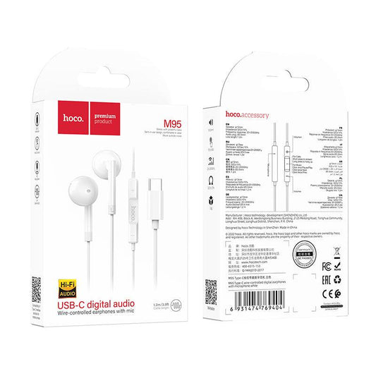 M95 Type-C wire-controlled digital earphones with microphone - Shopgalaxy.ch