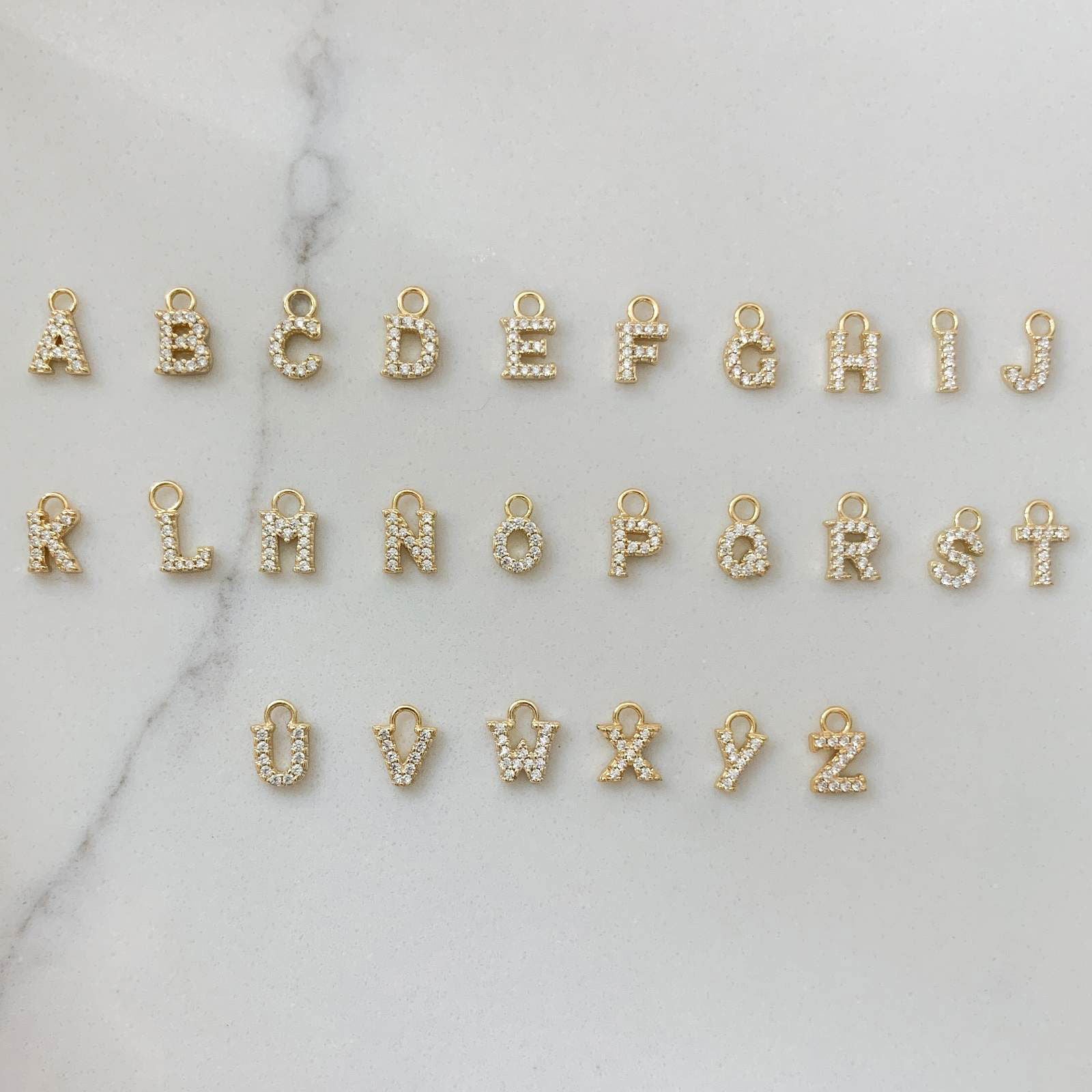 MINI HOOPS with LETTER CHARMS - Shopgalaxy.ch