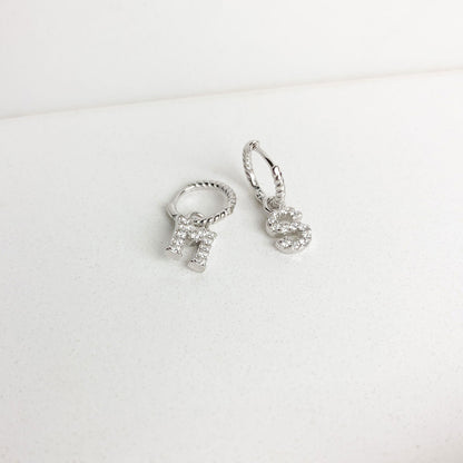 MINI MALEA HOOPS with LETTER CHARMS - Shopgalaxy.ch