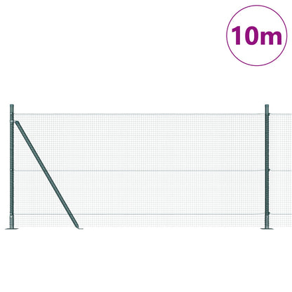 Zaunpfosten-Set Set aus 2 Grün Metall 10 x 1 m Langlebig