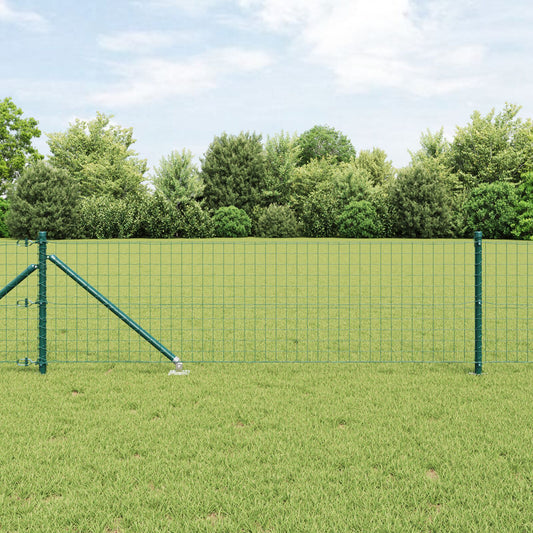 Zaunpfosten mit Spieß 26 Stück Ø32 mm 120 cm Verzinkter Stahl
