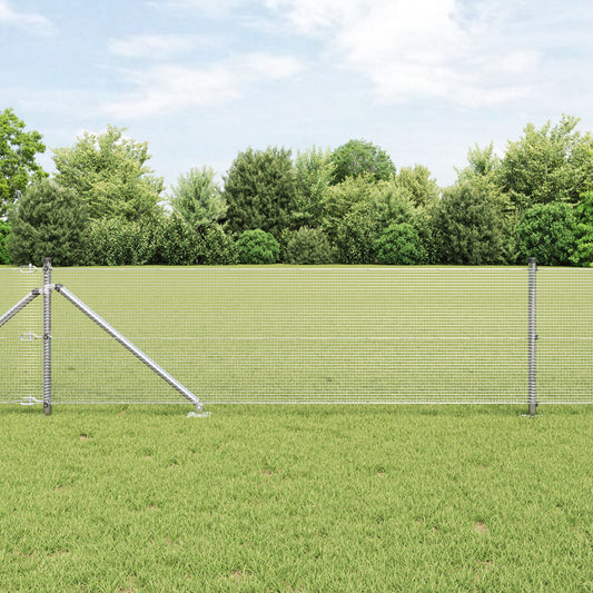 Zaunpfosten-Set Set aus 2 Verzinkter Stahl 10 x 0,5 m Langlebig