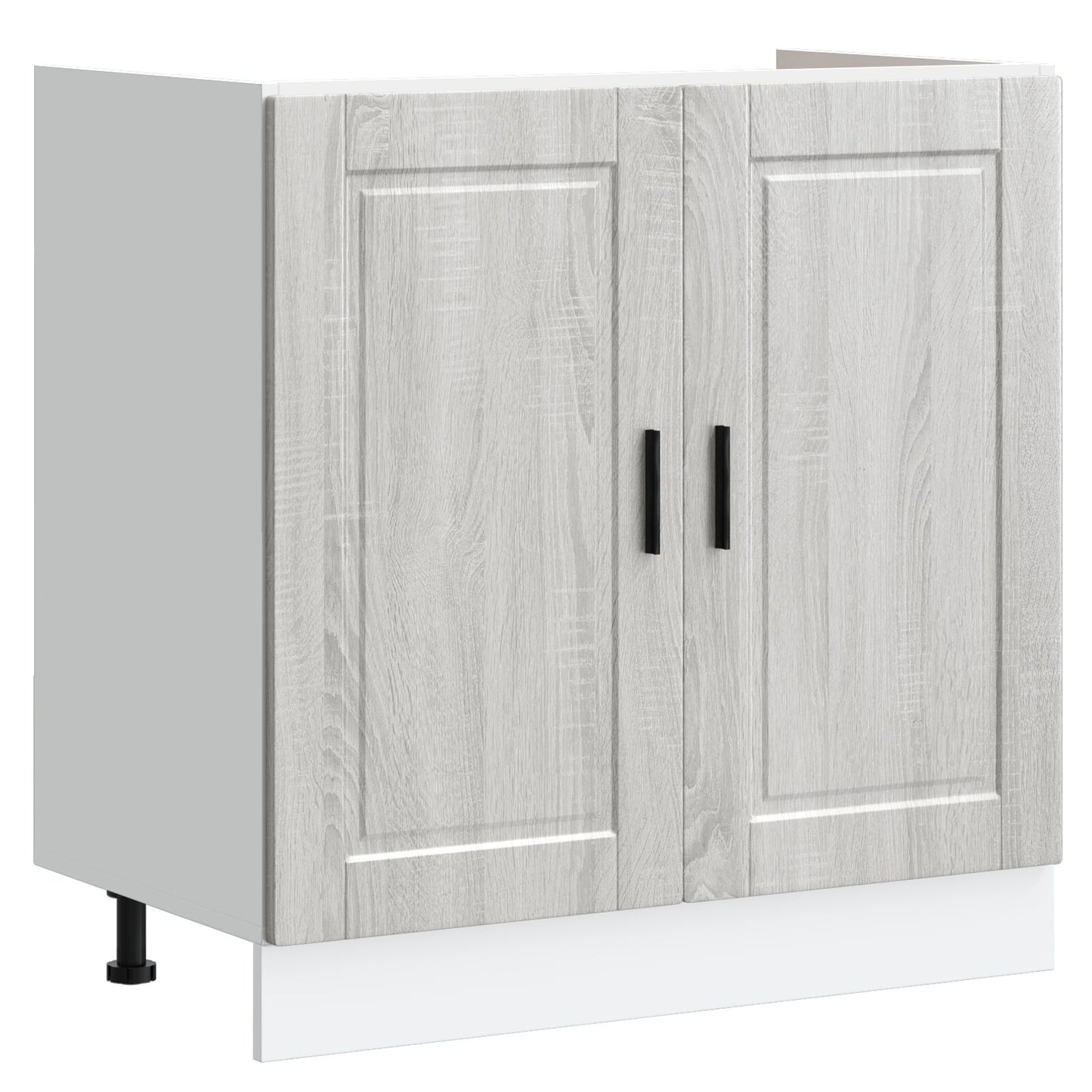 Waschbecken-Unterschrank ""Porto"" mit Waschbecken Grau Sonoma 80x46x84,5 cm Holzwerkstoff