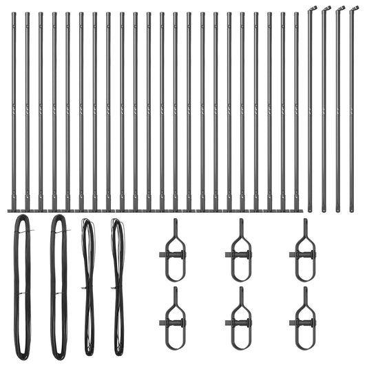 Zaunpfosten Set mit 52 Grau Beton 3,2 x 3,2 x 83,5 cm Langlebig