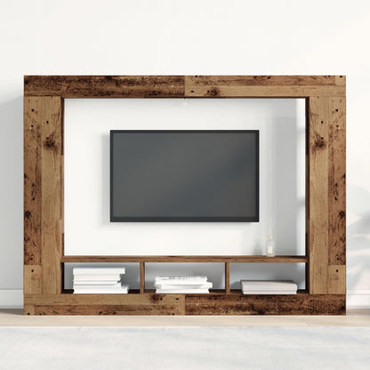 TV-Schrank Wandmontiert Altes Holz 152x22x113 cm