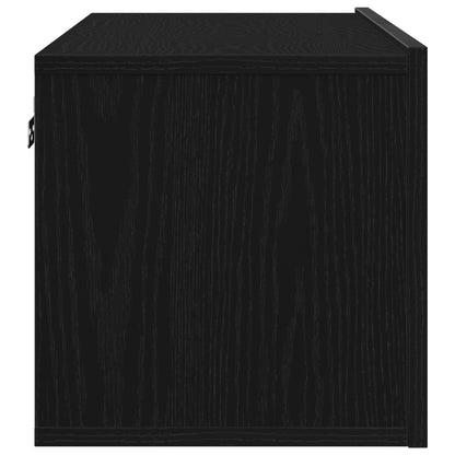 TV-Wandschränke (Set mit 2) - Schwarze Eiche, 80x30x30 cm, aus Holzwerkstoff