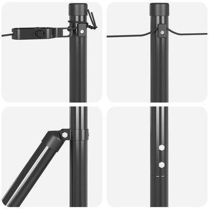 Zaunpfosten Set von 52 Grau Beton 3,2 x 3,2 x 78,5 cm Langlebig