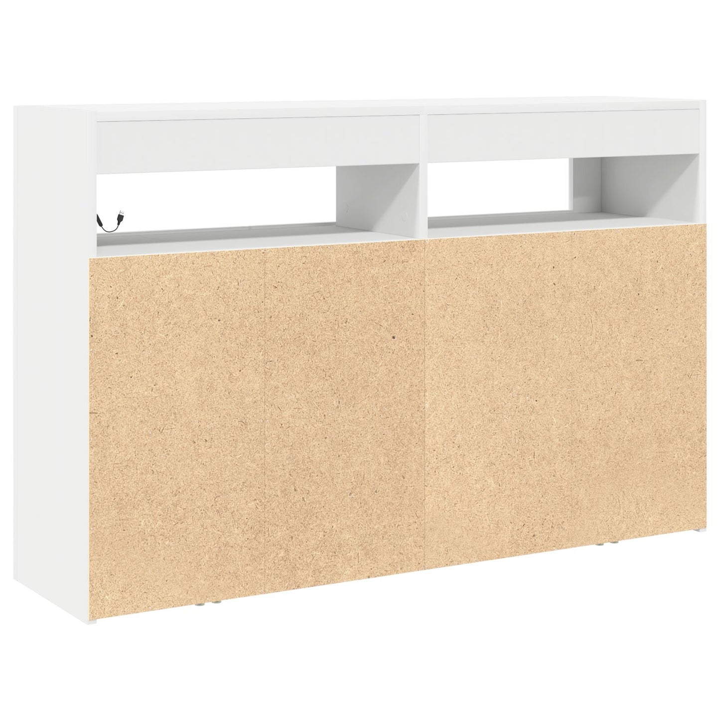 Weißer Sideboard Weiß Engineered Wood 116 x 30 x 75 cm Modern