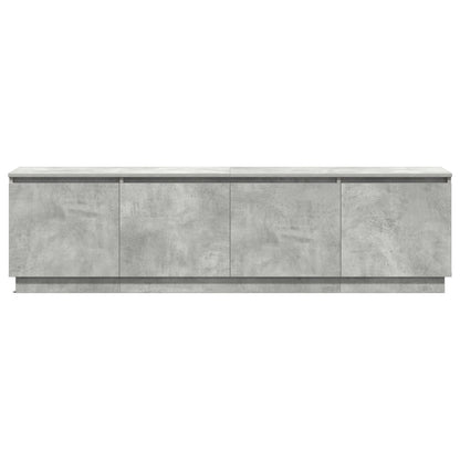 TV-Schrank mit LED Beton-grau 180x38x49 cm Holzwerkstoff