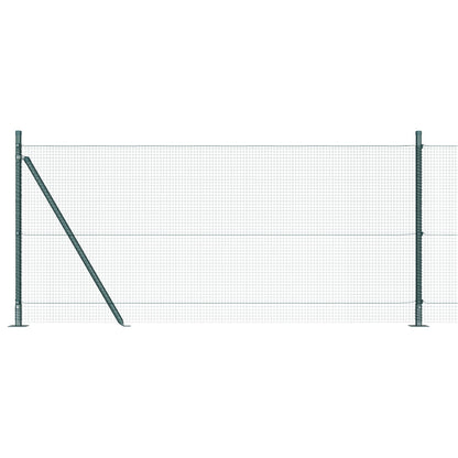 Zaunpfosten-Set Set aus 2 Grün Metall 10 x 1 m Langlebig