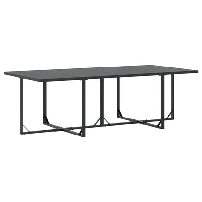 10-teiliges Gartenesszimmer-Set mit Kissen aus Stahl und Textilene