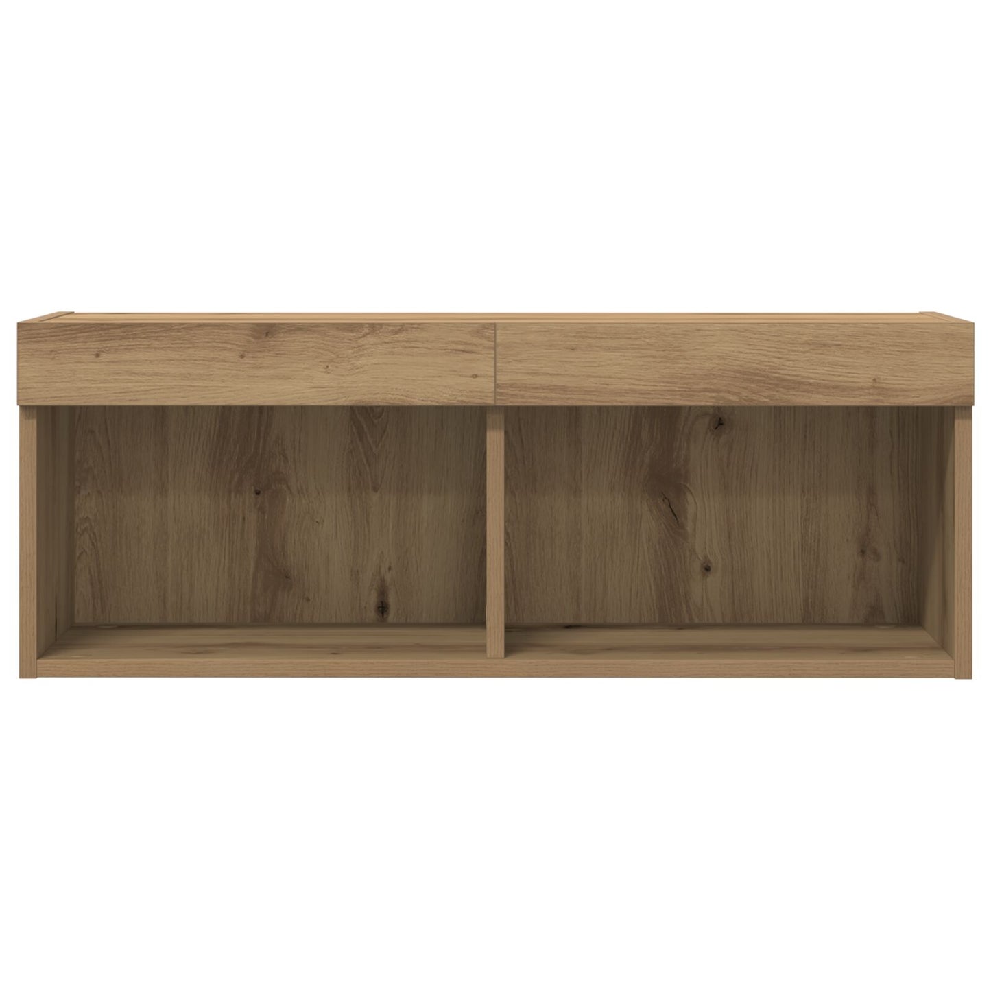 TV-Wandregale mit LED-Lichtern 2 Stück Artisan Eiche 80x30x30 cm
