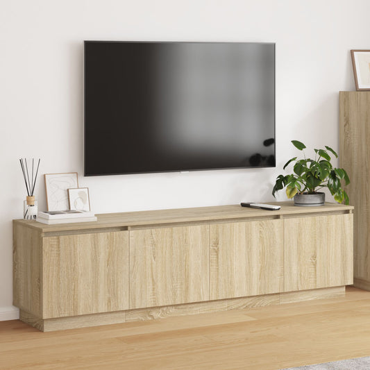 TV-Schrank mit LED Sonoma Eiche 180x38x49 cm Holzwerkstoff