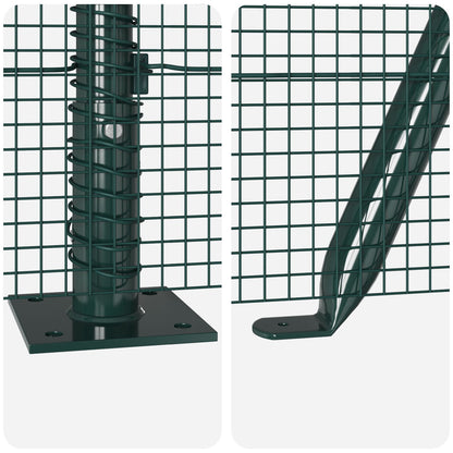 Zaunpfosten-Set Set von 2 Grün Metall Langlebig