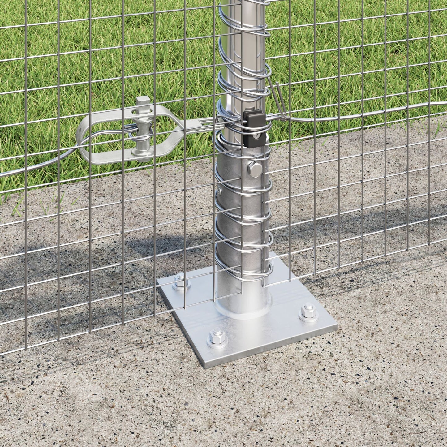 Zaunpfosten-Set 2er Set Verzinkter Stahl 25 x 0,5 m Langlebig