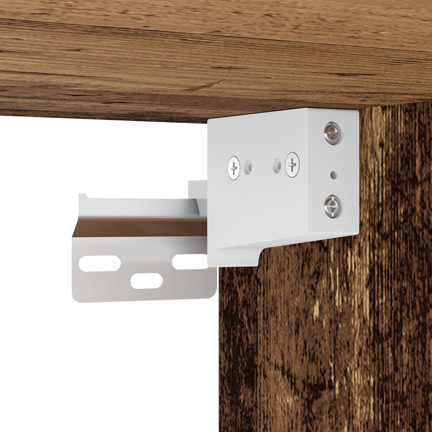 TV-Wandregal mit LED-Lichtern aus altem Holz 80x30x30 cm