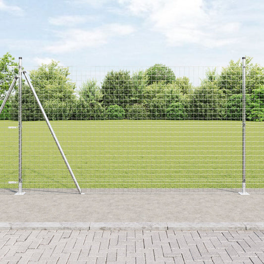 Zaunpfosten Set von 52 Verzinkter Stahl 3,2 x 3,2 x 83,5 cm