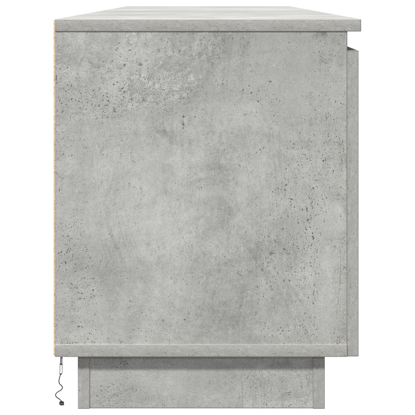 TV-Schrank mit LED Beton-grau 180x38x49 cm Holzwerkstoff