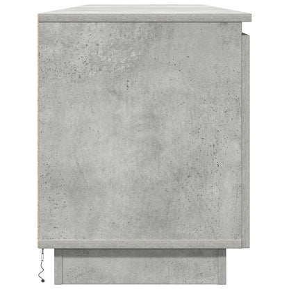 TV-Schrank mit LED Beton-grau 180x38x49 cm Holzwerkstoff