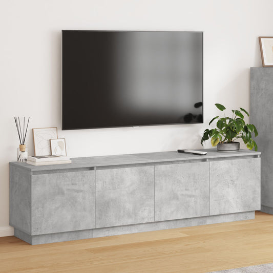 TV-Schrank mit LED Beton-grau 180x38x49 cm Holzwerkstoff
