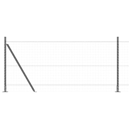 Zaunpfosten mit Bodenplatten 7 Stück Ø32mm 110cm Beton