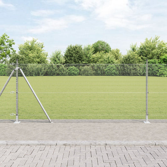 Zaunpfosten-Set 2 Stück Verzinkter Stahl 25 x 1 m Langlebig