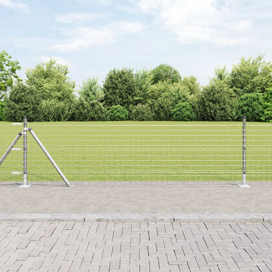 Zaunpfosten Set von 26 Verzinkter Stahl 3,2 x 3,2 x 70 cm Zaun